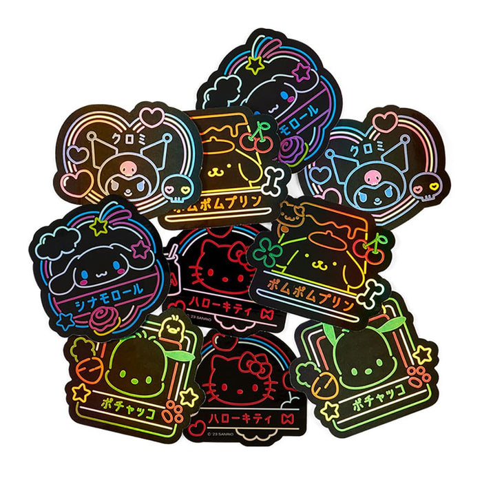 Sanrio Characters Sticker Set Vivid Neon 563331
