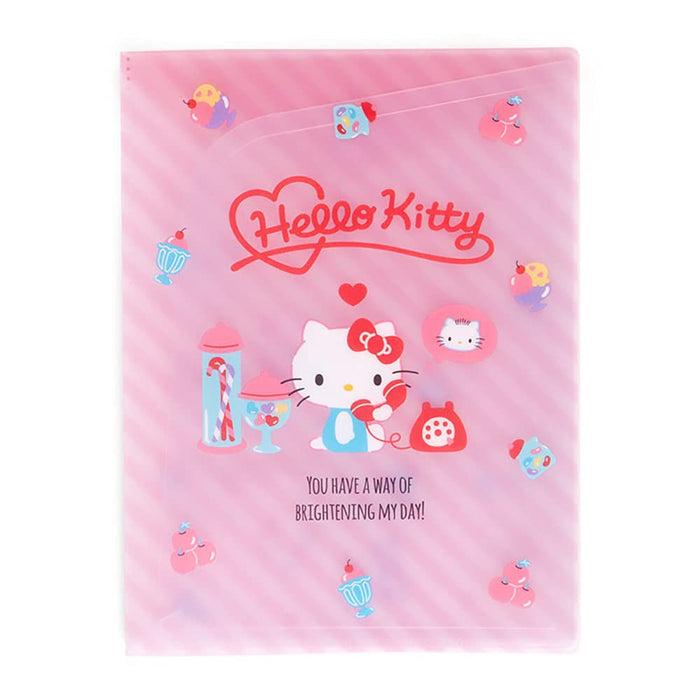 Sanrio (Sanrio) Hello Kitty With Gusset With Pocket Spread Clear File 837229
