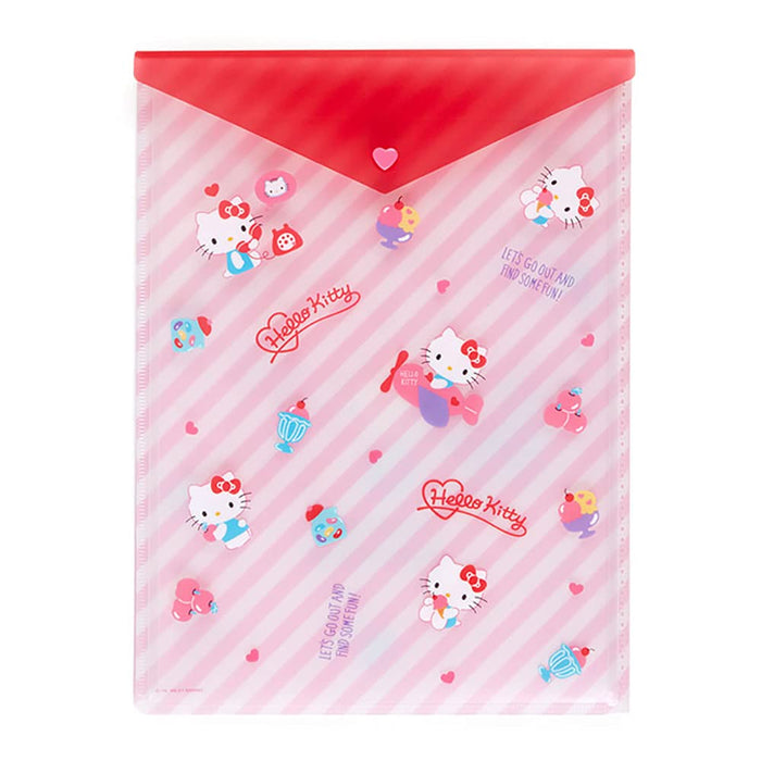 Sanrio (Sanrio) Hello Kitty With Gusset With Pocket Spread Clear File 837229