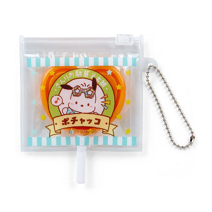 Sanrio Pochacco Keychain Holder With Mirror For Quick Makeup Japanese Key Holder