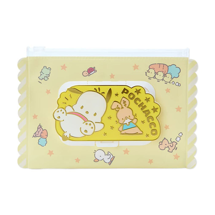 Sanrio Pochacco Wet Wipe Pouch (Yellow Friend Model) Japanisches Spielzeug und Schreibwaren