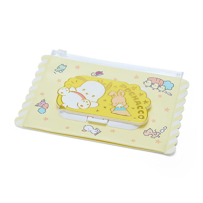 Sanrio Pochacco Wet Wipe Pouch (Yellow Friend Model) - Japanese Toy And Stationery