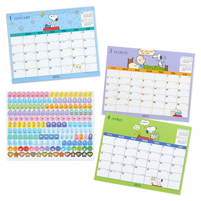 Sanrio Snoopy Blattkalender 2024 Japan 701190