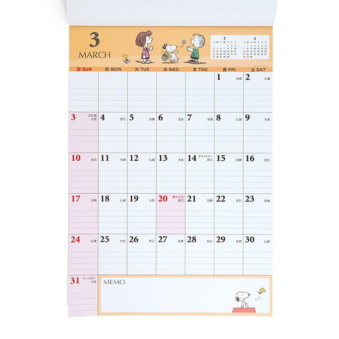 Sanrio Snoopy Writing Calendar 2024 Japan 702358