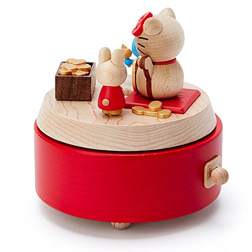 SANRIO Wooden Music Box Hello Kitty Lucky Charm