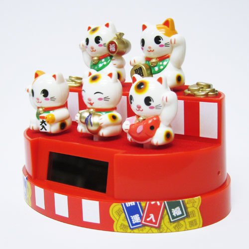 Santa Solar Lucky Cats 1 From Japan