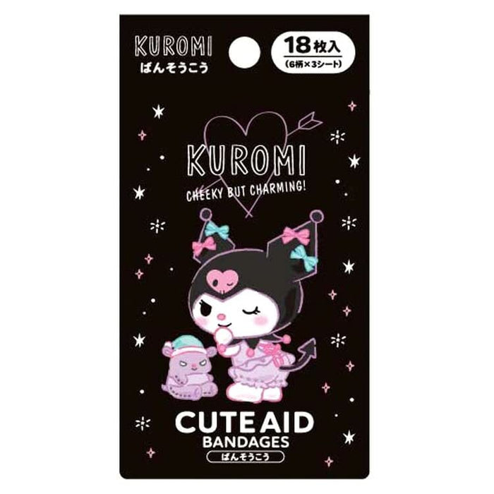 Santan Kuromi Bandage 2 322532 Sanrio Japan Adhesive Plaster 18Pcs Kids Scar Tape