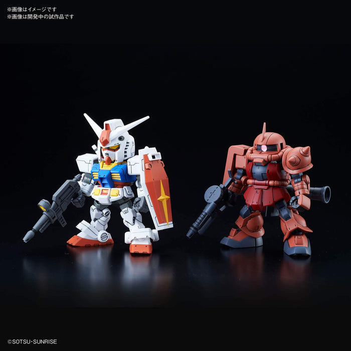 BANDAI SD Gundam Cross Silhouette RX-78-2 Gundam &amp; Char‘S Custom Zaku II, nicht maßstabsgetreu