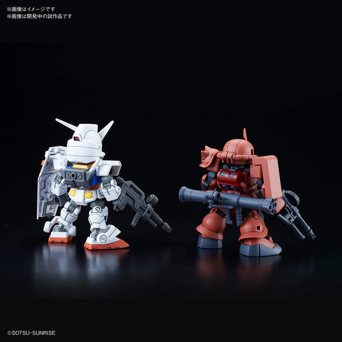 BANDAI Sd Gundam Cross Silhouette Rx-78-2 Gundam & Char'S Custom Zaku Ii Non-Scale