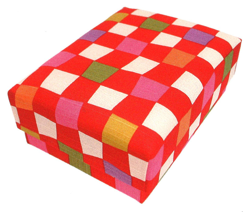 Jhands Sewing Box W/ Hook - Checkered Red - Made In Japan