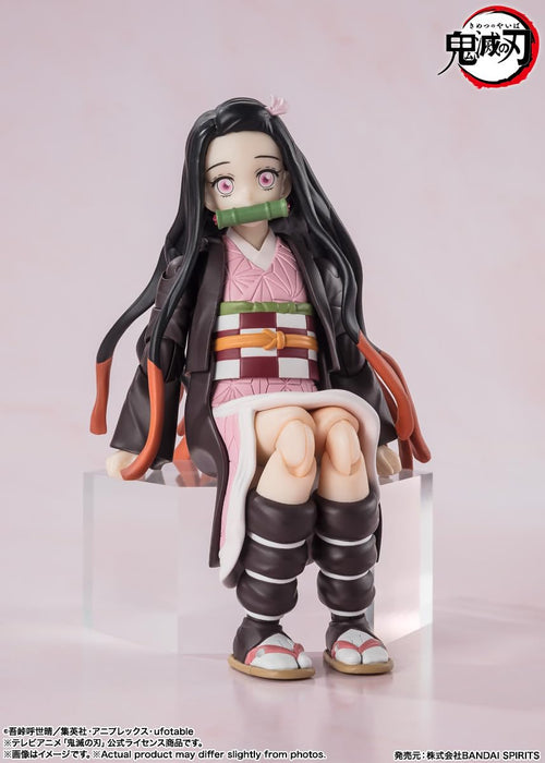 Bandai Spirits Kimetsu No Yaiba Nezuko Kamado 130mm PVC ABS Movable Figure by SH Figuarts
