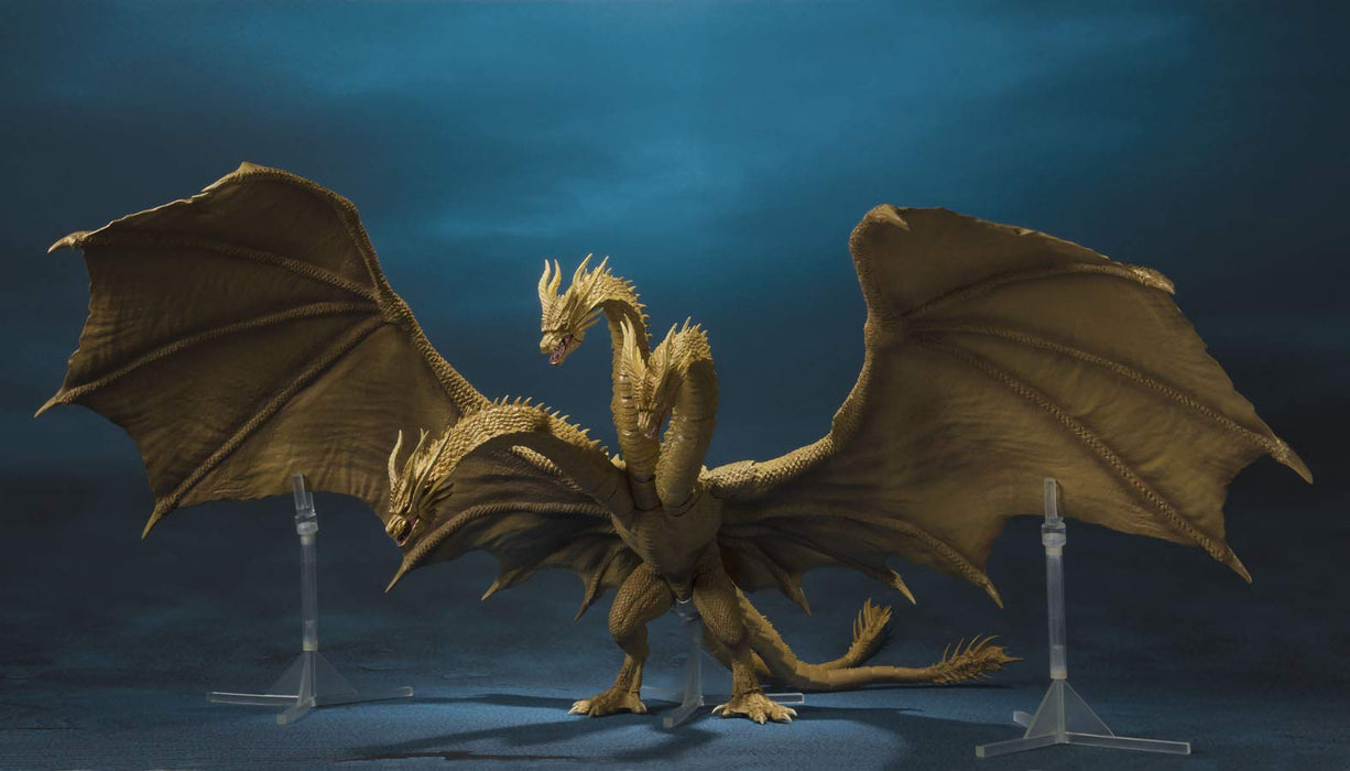 Sh Monster Arts Godzilla King Ghidorah (2019) Figurine peinte en PVC ABS d'environ 250 mm