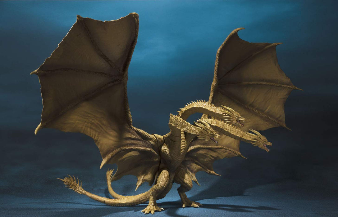 Sh Monster Arts Godzilla King Ghidorah (2019) Figurine peinte en PVC ABS d'environ 250 mm