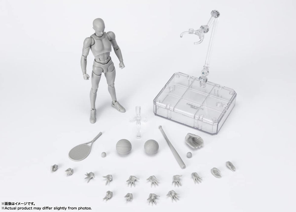 S.H. Figuarts Body-Kun Sports Edition DX Set - Gray Color Version - 150mm PVC & ABS Articulated Action Figure BAS64933