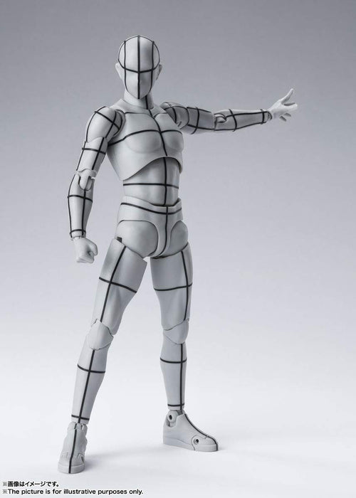 Shfiguarts Body-Kun -Drahtrahmen- (graue Farbversion) Ungefähr 150 mm große, vorlackierte, bewegliche Figur aus PVC-ABS