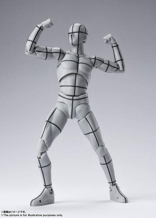 Shfiguarts Body-Kun -Drahtrahmen- (graue Farbversion) Ungefähr 150 mm große, vorlackierte, bewegliche Figur aus PVC-ABS
