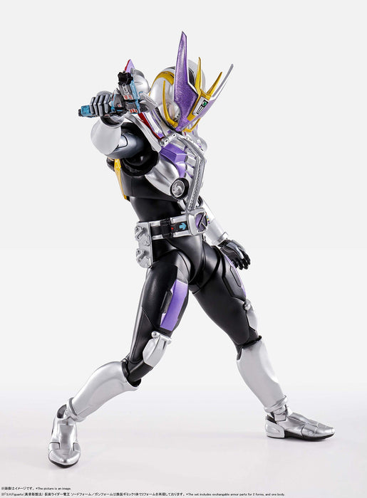 Shfiguarts Kamen Rider Den-O Sword Form/Gun Form (True Bone Carving Method) Approx. 145Mm Abs Pvc Painted Movable Figure