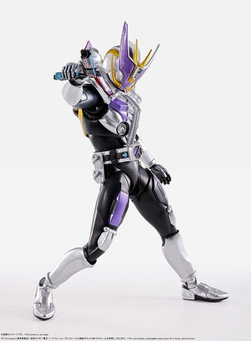 Shfiguarts Kamen Rider Den-O Schwertform/Gewehrform (True Bone Carving Method) Ca. 145 mm ABS-PVC-bemalte bewegliche Figur