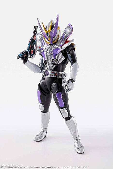 Shfiguarts Kamen Rider Den-O forme d'épée/forme de pistolet (méthode de sculpture sur os véritable) env. Figure mobile peinte en PVC ABS de 145 mm