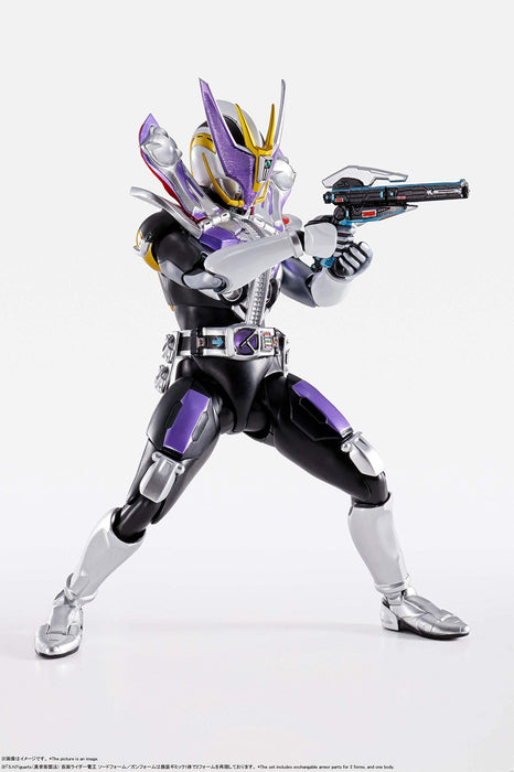 Shfiguarts Kamen Rider Den-O forme d'épée/forme de pistolet (méthode de sculpture sur os véritable) env. Figure mobile peinte en PVC ABS de 145 mm