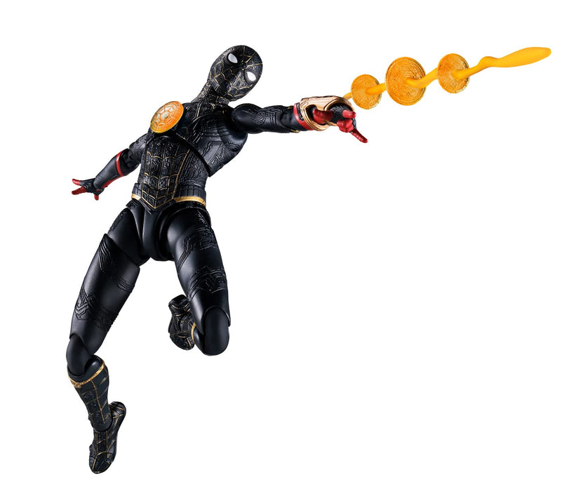 Shfiguarts Spider-Man [Costume en or noir] (Spider-Man: No Way Home) Figurine d'action peinte en PVC d'environ 150 mm en ABS