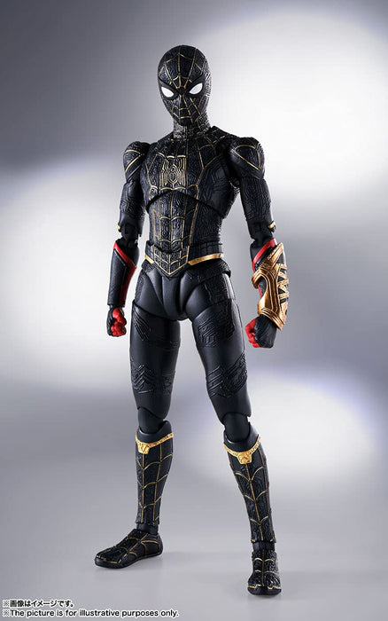 Shfiguarts Spider-Man [Black Gold Suit] (Spider-Man: No Way Home) Ungefähr 150 mm große ABS-PVC-bemalte Actionfigur