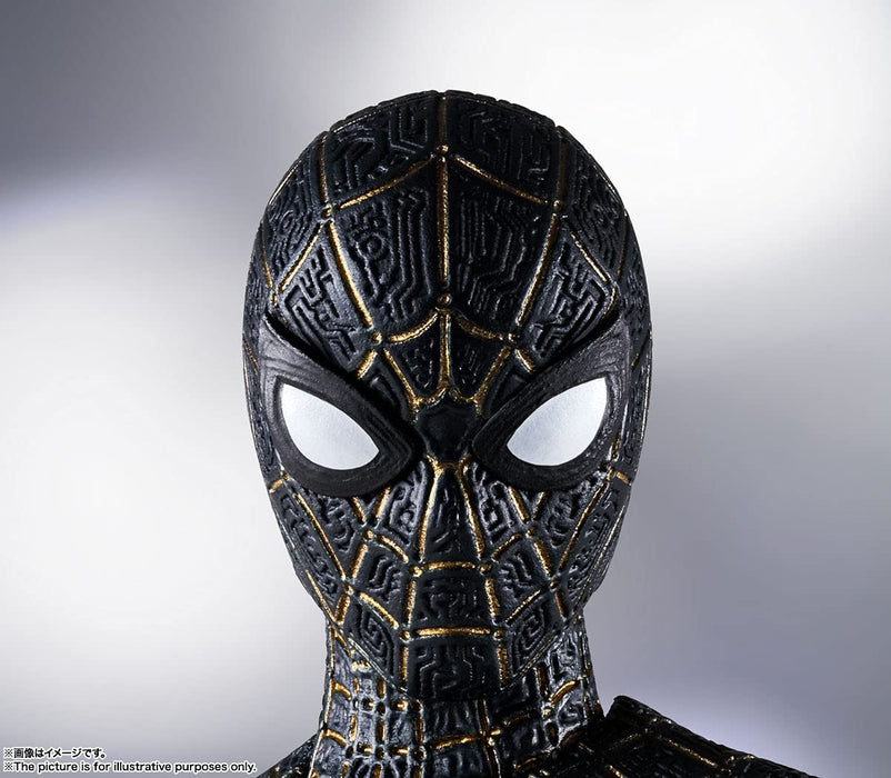 Shfiguarts Spider-Man [Costume en or noir] (Spider-Man: No Way Home) Figurine d'action peinte en PVC d'environ 150 mm en ABS