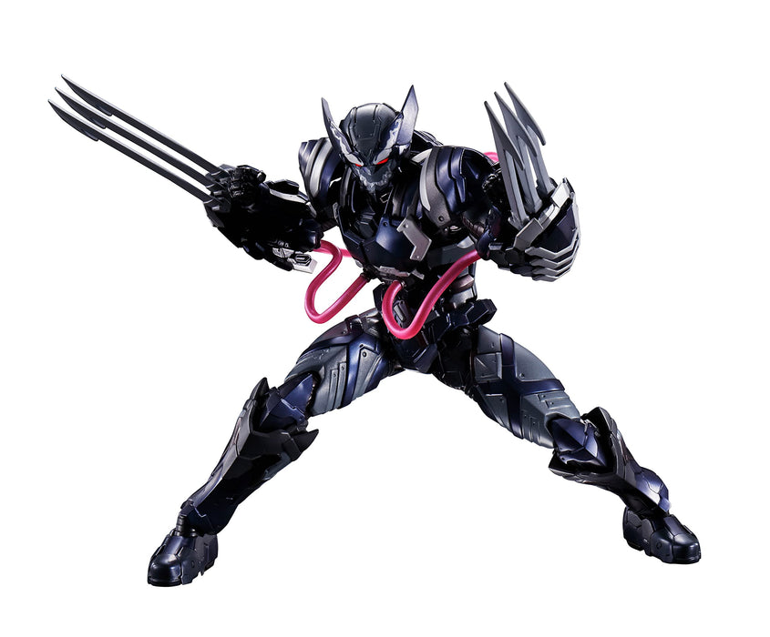Shfiguarts Tech On Avengers Venom Symbiote Wolverine Environ 160Mm Abs Pvc Peint Action Figure