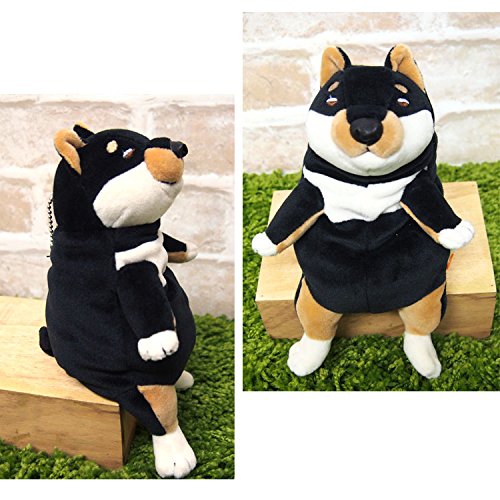 SHINADA Global Plush Doll Mochi Inu Kuro Black Shiba Inu Size S Tjn