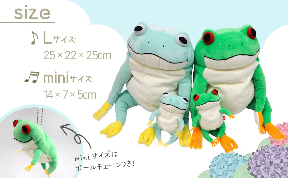 Shinada Global Mochi Series Mochikaeru Mokr-0350Lb 22x22x30cm Light Blue Stuffed Frog
