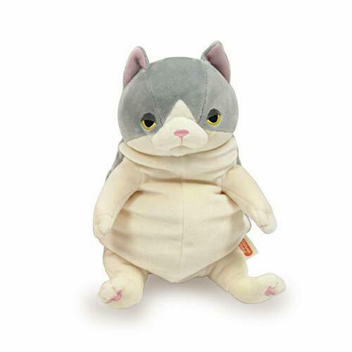 Poupée en peluche Shinada Grobal Mochineko Hachiware Grey M Cat