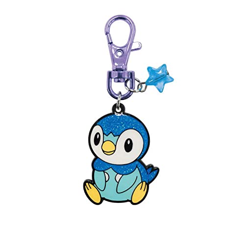 SK JAPAN Pokémon Porte-clés en métal pailleté Piplup