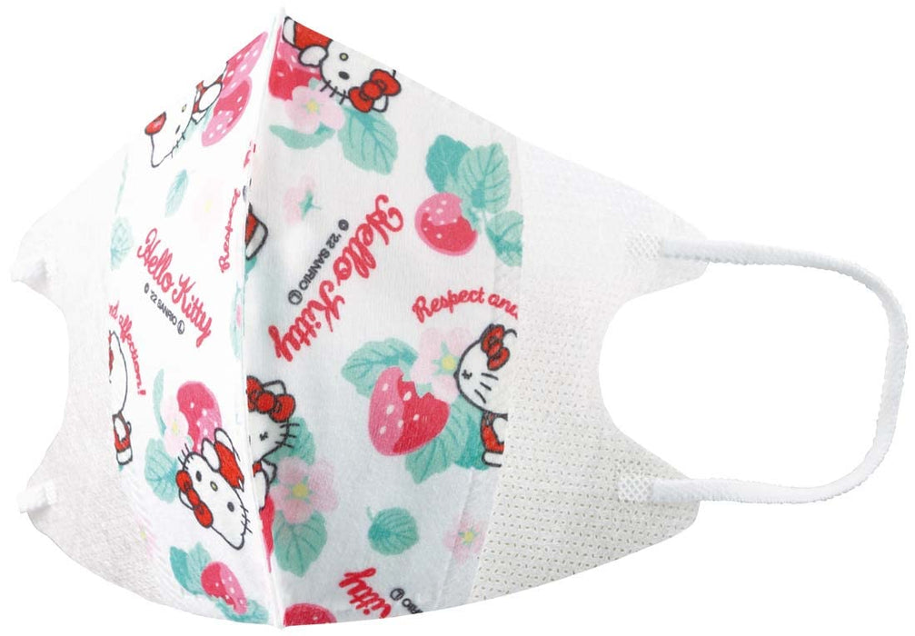 Skater Japan 3-lagige 3D-Maske aus Vliesstoff M für Kinder 25 Stück Hello Kitty Sprache der Blumen Msks25-A