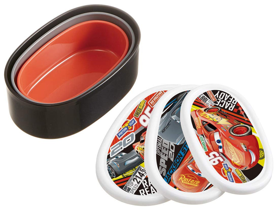 Skater Ag+ Antibacterial Storage Container Set 3 Disney Cars 21 Japan 860Ml Srs3Sag