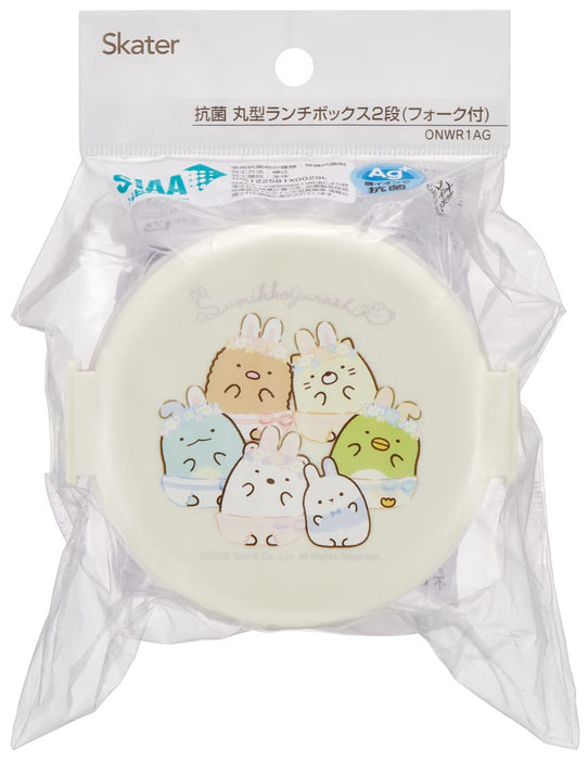 Skater Antibacterial Bento Box Sumikko Gurashi Rabbit Rice 500Ml 2 Tier Round Made In Japan Onwr1Ag-A