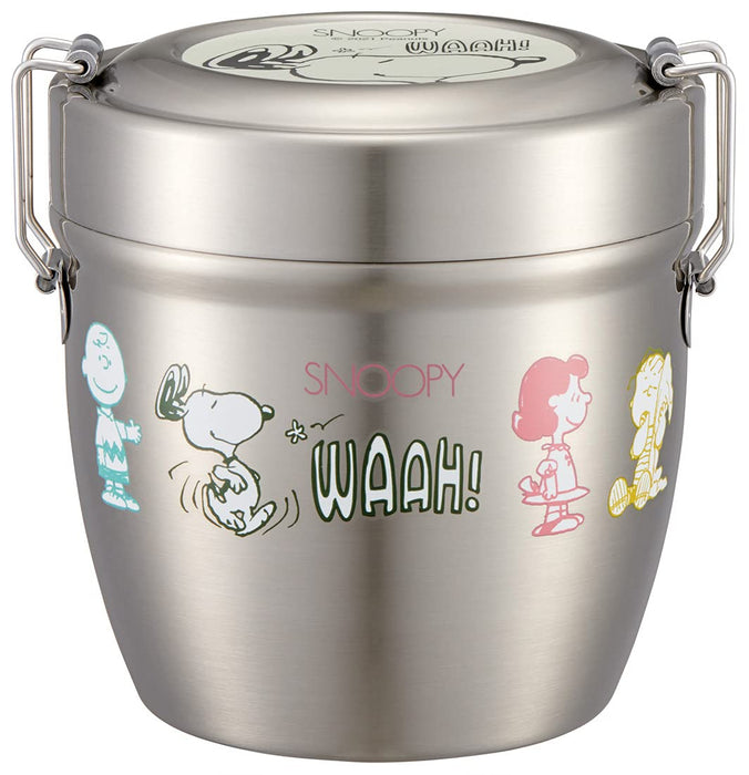 Skater Japan Insulated Bento Box Bowl Type Stainless Steel Snoopy 550Ml Stlbd6Ag-A
