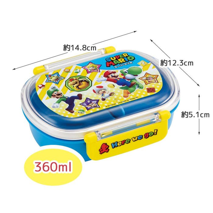 Skater Antibacterial Lunch Box For Children 360Ml Super Mario Boys Made In Japan Qaf2Baag-A