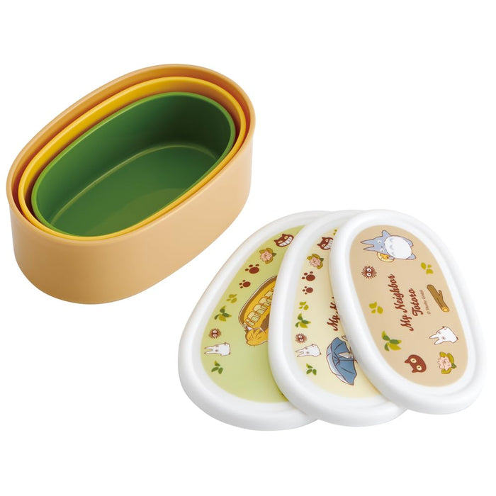 Skater Bento Box Seal Container Set 3 Totoro Cat Bus Japon 860Ml Srs3Sag-A