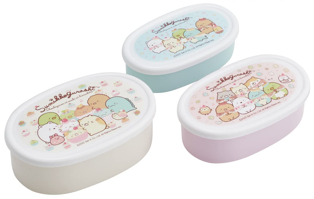 Boîte à Bento Skater Sumikko Gurashi Candy Store 860Ml ensemble de 3 conteneurs de stockage scellés fabriqués au japon Srs3Sag-A