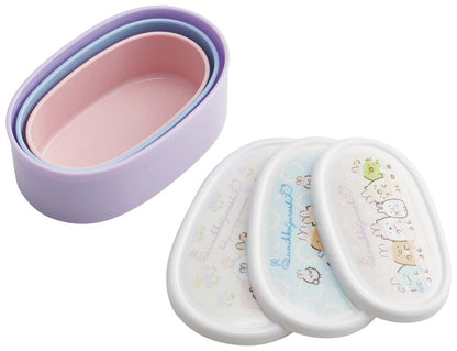 Skater Bento Box Sumikkogurashi Rabbit Rice 860Ml Set Of 3 Sealed Container Storage Container Made In Japan Srs3Sag-A- Japan Figure Store - #1 Bring To You The Best Japanese Goods