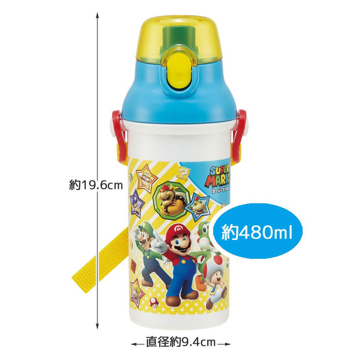 SKATER Super Mario Antibakterielle Direkttrinkflasche aus Kunststoff