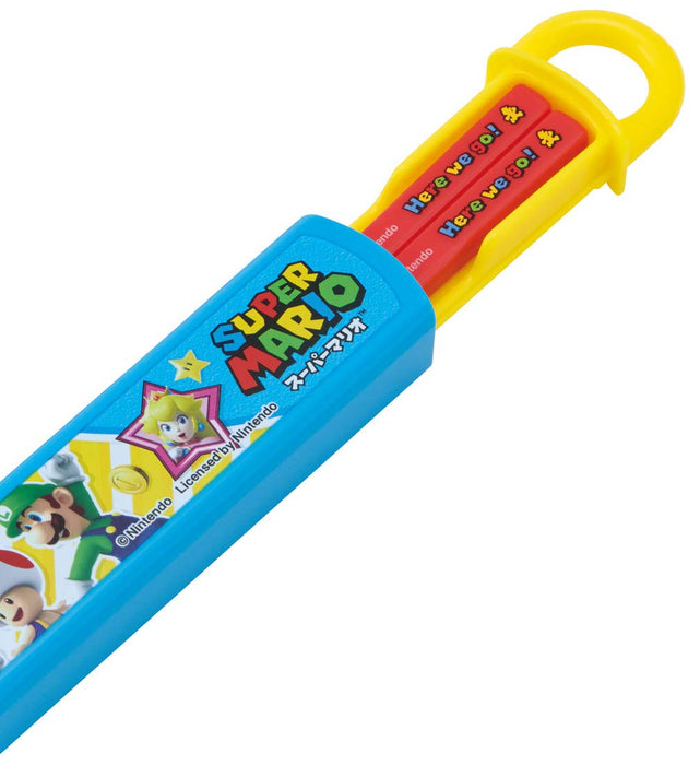 SKATER Super Mario Antibacterial Slide Chopstick Box Set