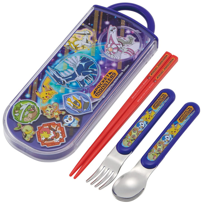 Pokemon Center Antibacterial Dishwashing Compatible Chopsticks Set W/ Fork Spoon & Case 22