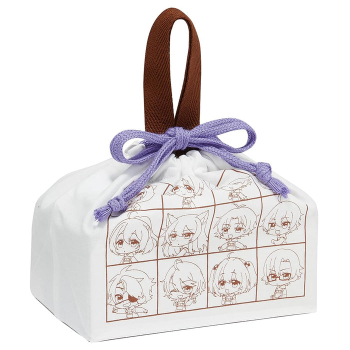 Skater KB7-A Children's Lunch Box Drawstring Bag Colorful Peach Japan