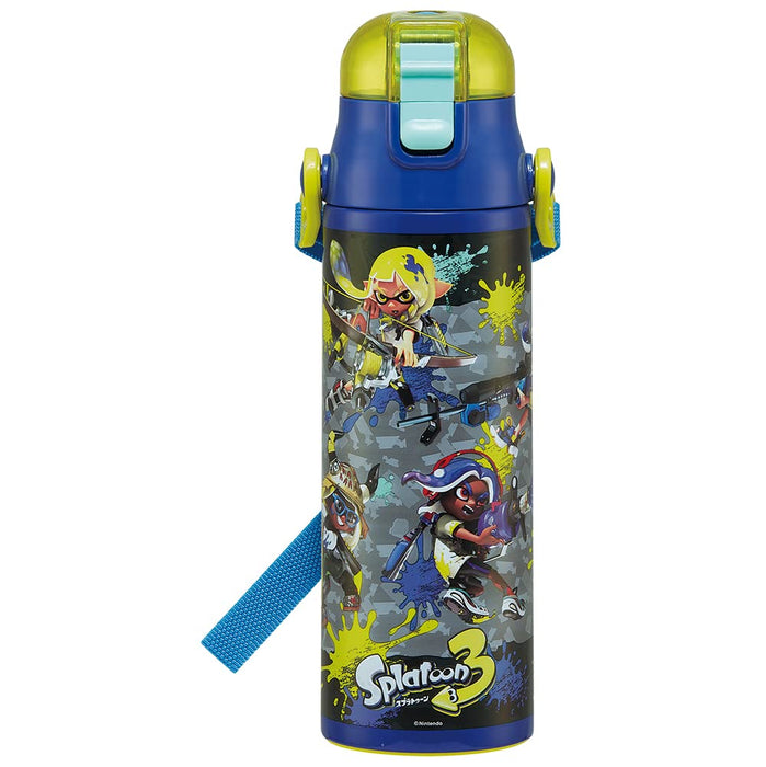 Skater Kids Water Bottle 580ml Splatoon 3 Lightweight Boy Sports Bottle Sdc6N-A
