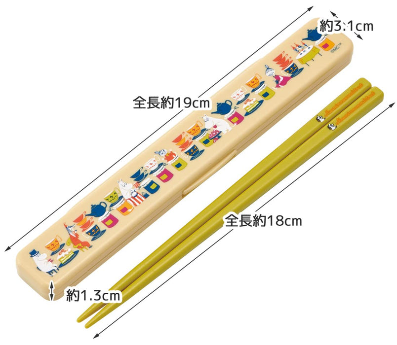 Coffret de baguettes antibactériennes Skater Moominmama Treat 18 cm fabriqué au Japon ABC3AG-A