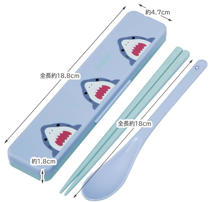 Skater 18cm Antibacterial Combi Set Spoon & Chopsticks Japan CCS3SAAG-A