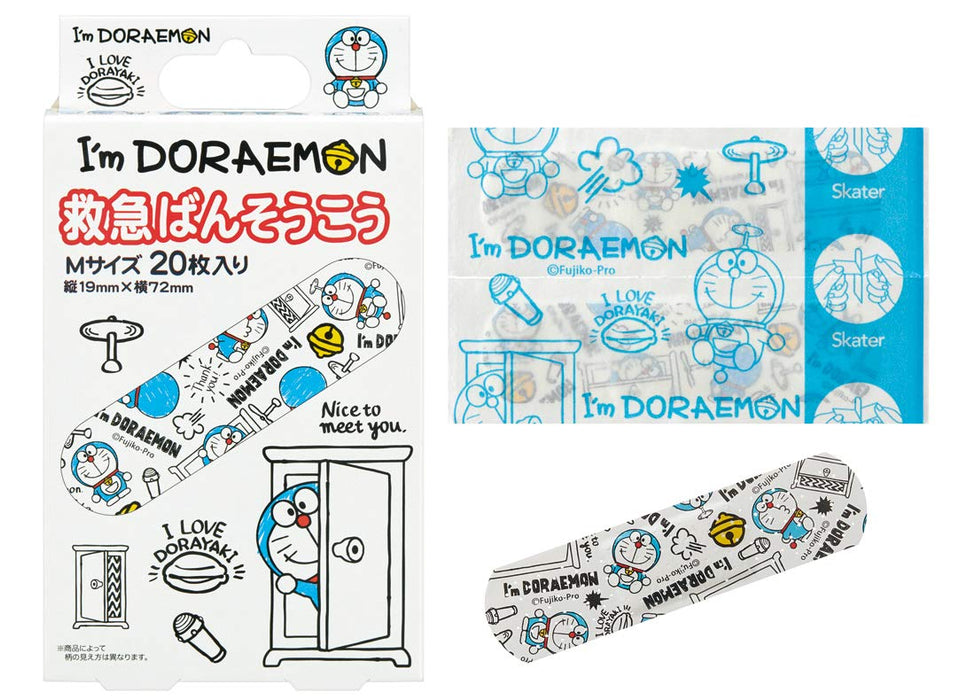 SKATER First Aid Plaster Set M Size I'M Doraemon