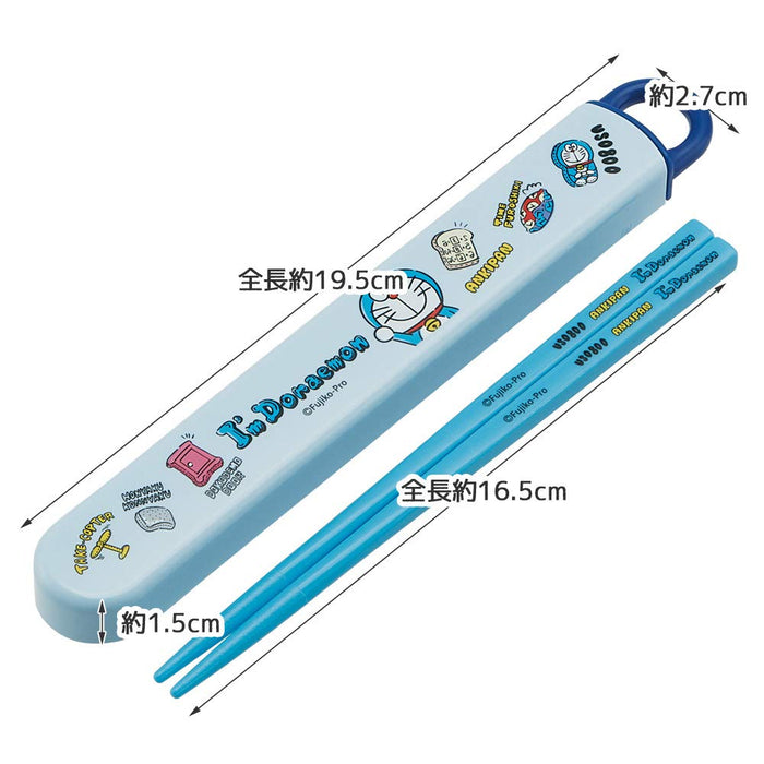 SKATER Doraemon Antibacterial Slide Chopsticks Box Set