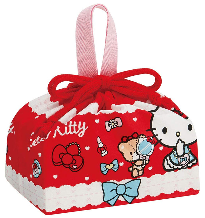 SKATER Lunch Drawstring Bag For Kids Hello Kitty Fashionable Girl